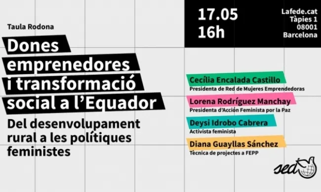 Taula rodona: 'Dones emprenedores i transformació social a l’Equador'