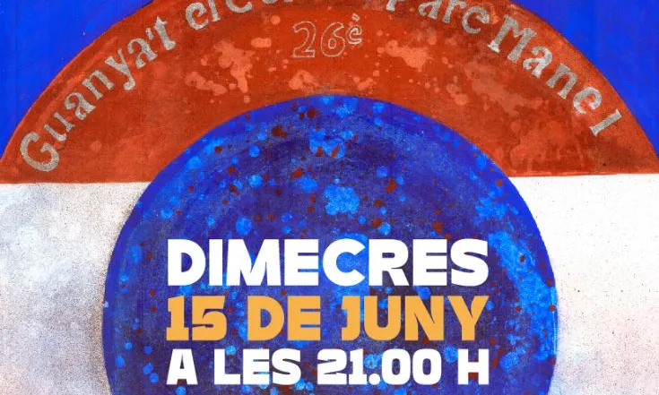 Un dettall del cartell de la gala solidària que passa a dir-se 'Guanya't el cel del Pare Manel'.