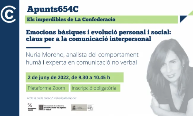 Conferència 'Emocions bàsiques i evolució personal i social: claus per a la comunicació interpersonal'