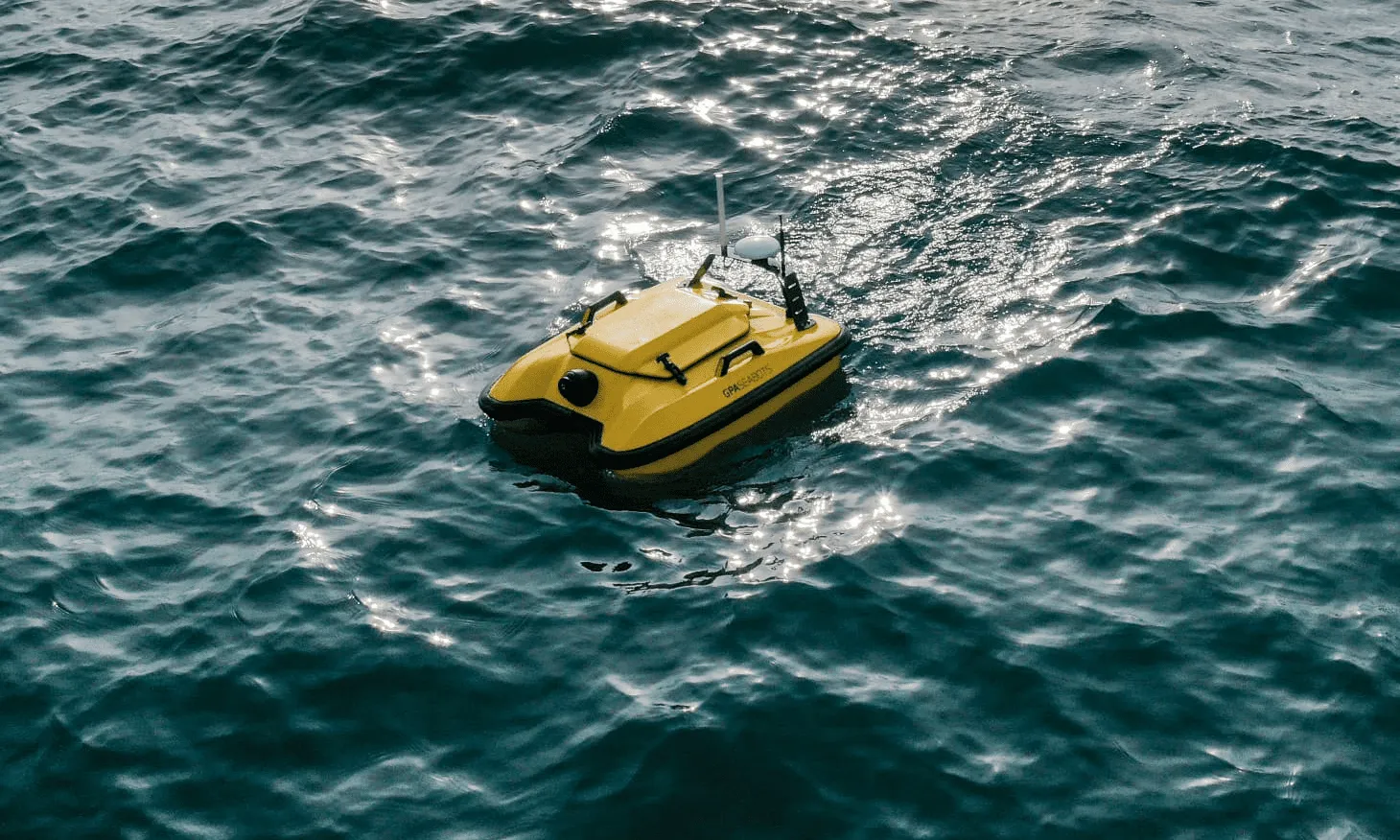 Una imatge del dron aquàtic en funcionament.