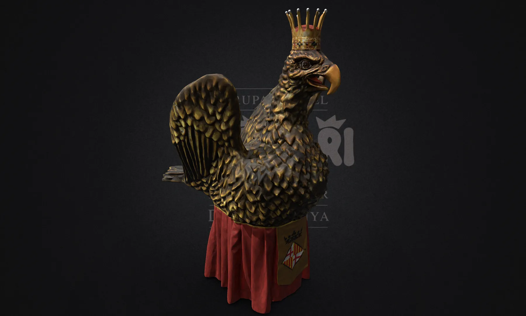 El model en 3D de l'Àliga de Barcelona.