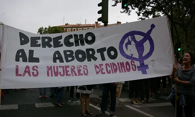 Manifestació pel dret de l'avortament en contra de la reforma del PP a Madrid el 2014.