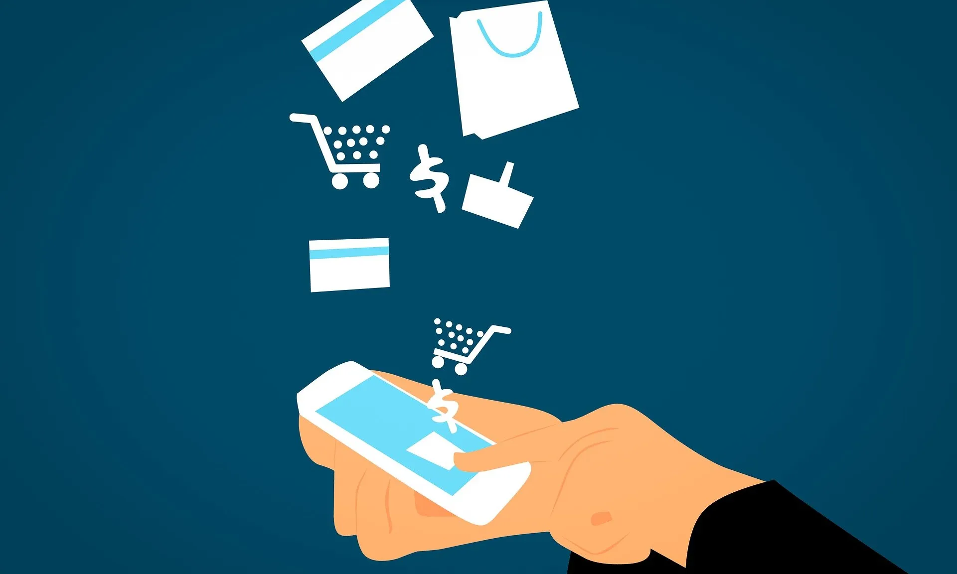 Il·lustració de compra per internet.