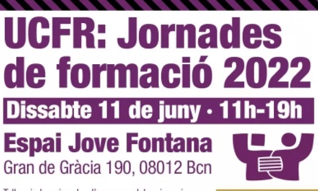 Cartell informació jornades de formació. Font: Unitat contra el Racisme i el Feixisme