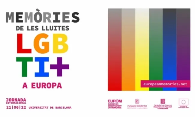 Cartell de la jornada 'Memòries subalternes: Les lluites LGBTI+ a Europa'. Font: Solidaritat UB. 