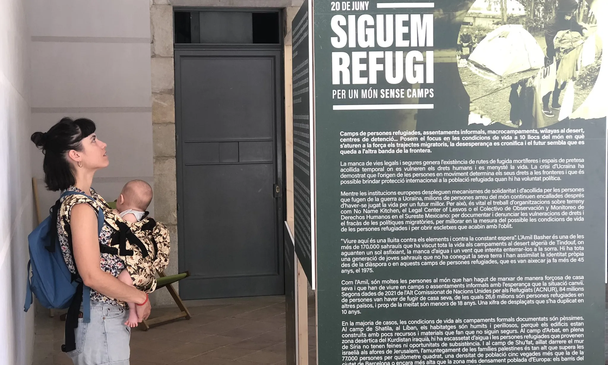 L'exposició #SiguemRefugi, coordinada pel Fons Català de Cooperació al Desenvolupament, es pot visitar a La Mercè de Girona fins al 27 de juny.