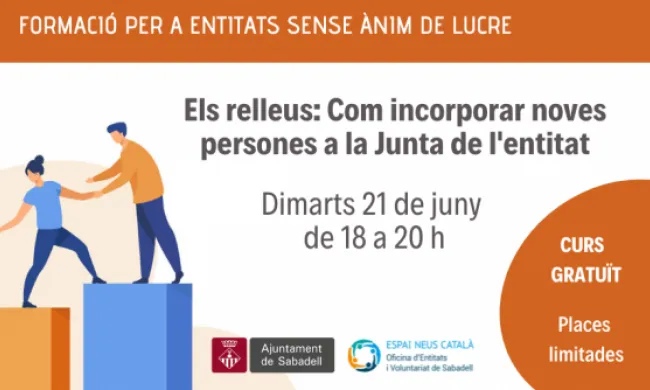 El taller està adreçat a entitats sense ànim de lucre de Sabadell. Font: Ajuntament de Sabadell.