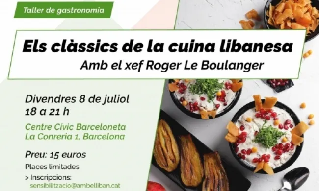 L’Associació Catalunya-Líban organitza un taller de gastronomia sobre la cuina tradicional libanesa.