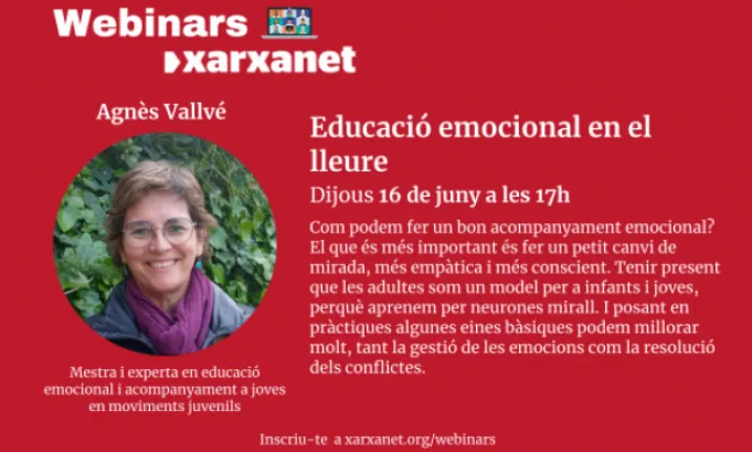 L'Agnès Vallvé és mestra i experta en educació emocional i acompanyament a joves en moviments juvenils