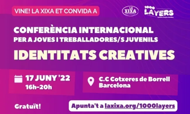 Cartell promocional de la Conferència Internacional per a Joves i Treballadores Juvenils. Font: La Xixa Teatre.