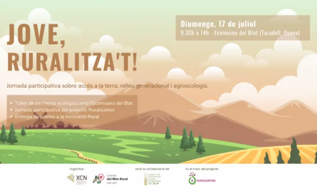 Cartell de la jornada 'Jove, ruralitza't'. Font: Xarxa per a la conservació de la natura (XCN)