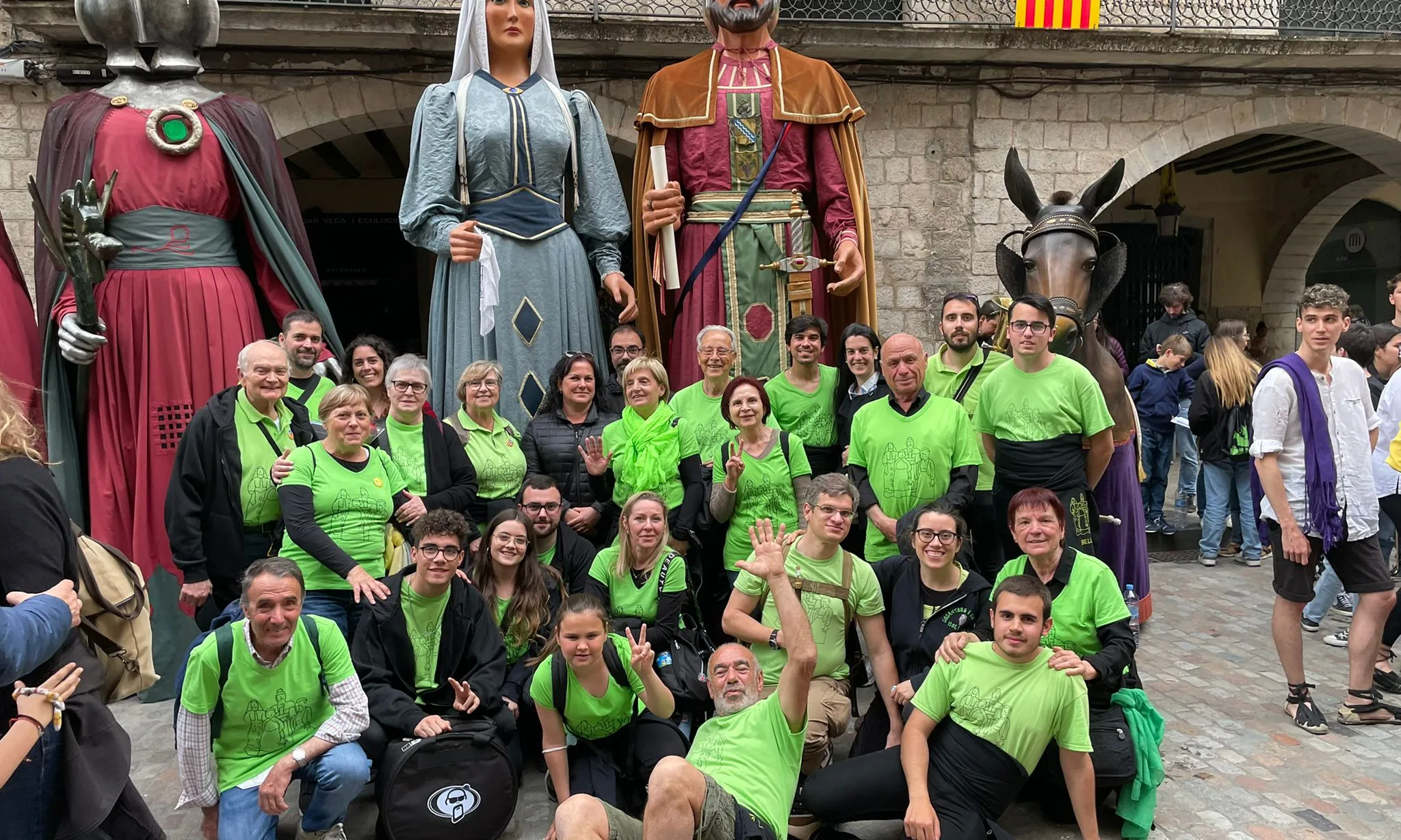Segons en Pere Bages, la pandèmia no ha aturat les ganes de les membres de la colla de fer ballar els gegants, els gegantons, els gegantets i el búfal.