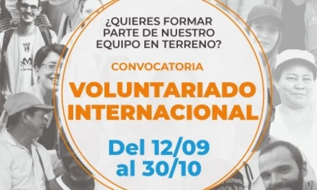 Convocatòria oberta pel voluntariat internacional d'IAP a Colòmbia. Font: Associació Acció Internacional per la Pau – IAP Catalunya