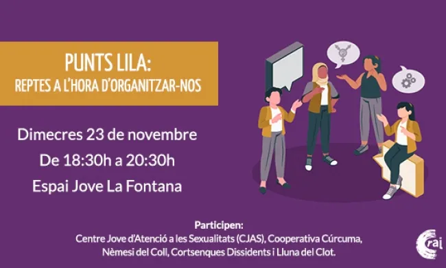 Cartell 'Punts Lila: reptes a l’hora d’organitzar-nos'