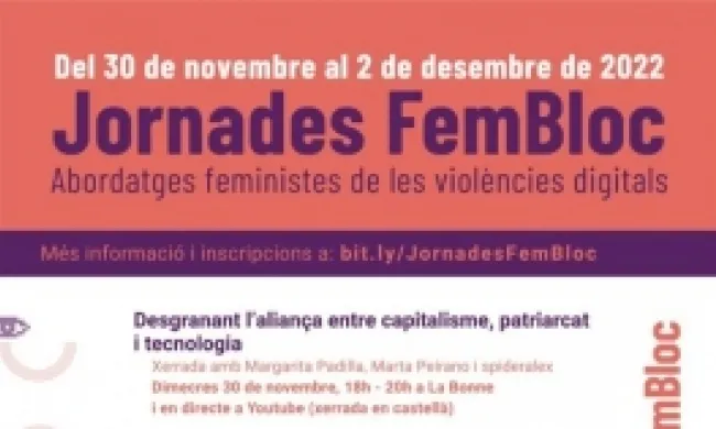 Cartell promocional de les jornades. Font: FemBloc