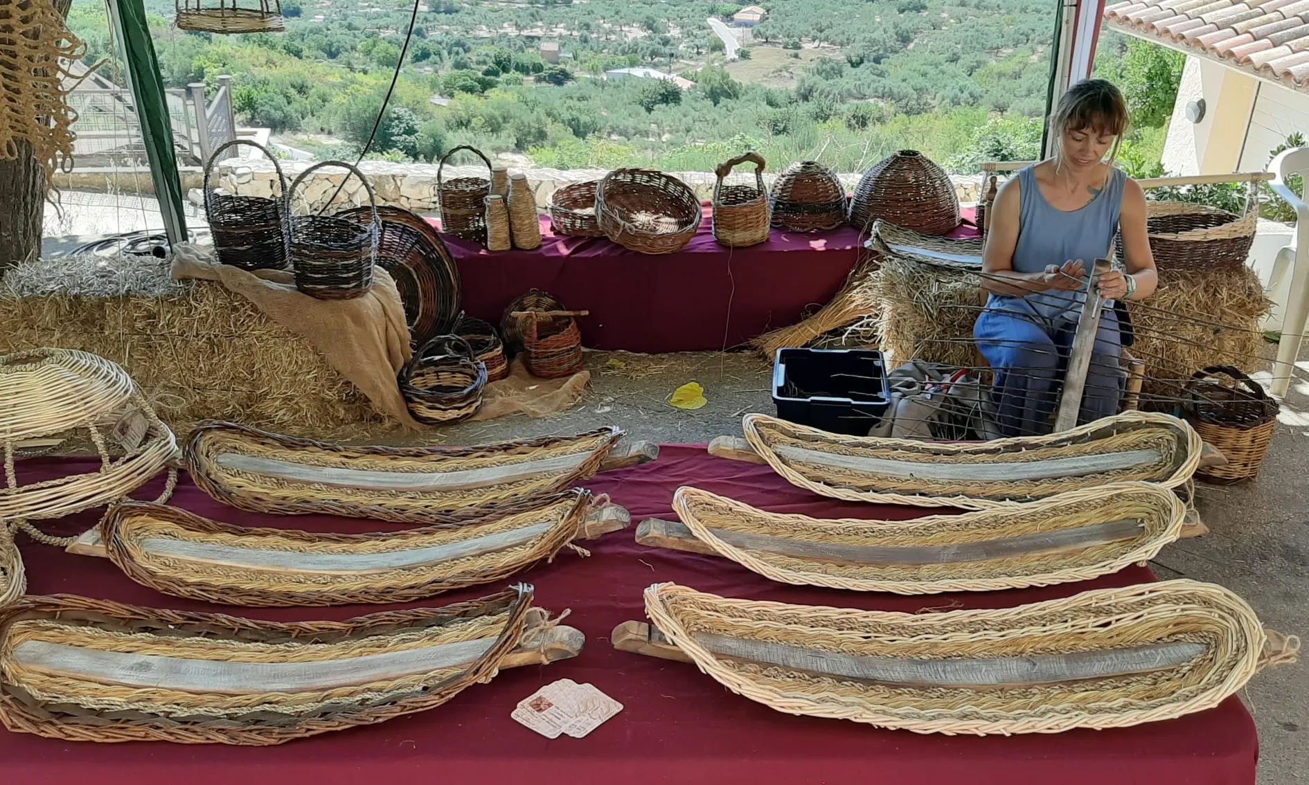 Imatge de la 19a edició del Racó dels Artesans, la Fira de les Fibres Vegetals del Mas de Barberans.