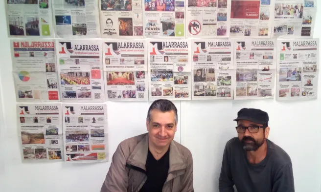 Pep Valenzuela (esquerra) i Miquel Gordillo (dreta), del consell de redacció de Malarrassa