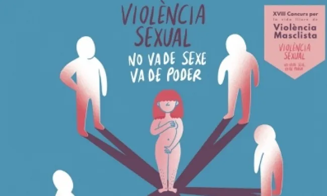 Cartell promocional del concurs. Font: Plataforma Unitària contra les Violències de Gènere