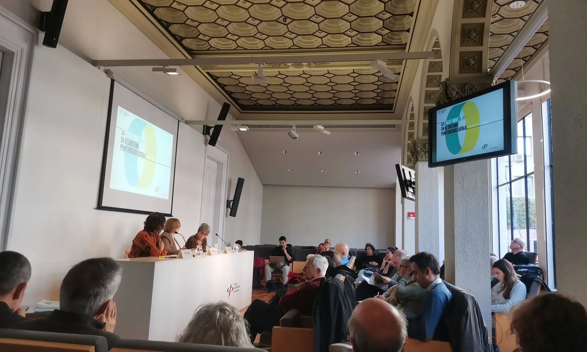 Un moment de la presentació de l'estudi l'estudi ‘La Salut Mental en el Sistema Penitenciar Català. Visió de conjunt i reptes’.