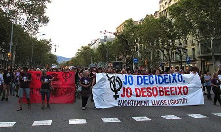 Manifestació a Barcelona per l'avortament lliure i gratuït (Font: flickr.com)