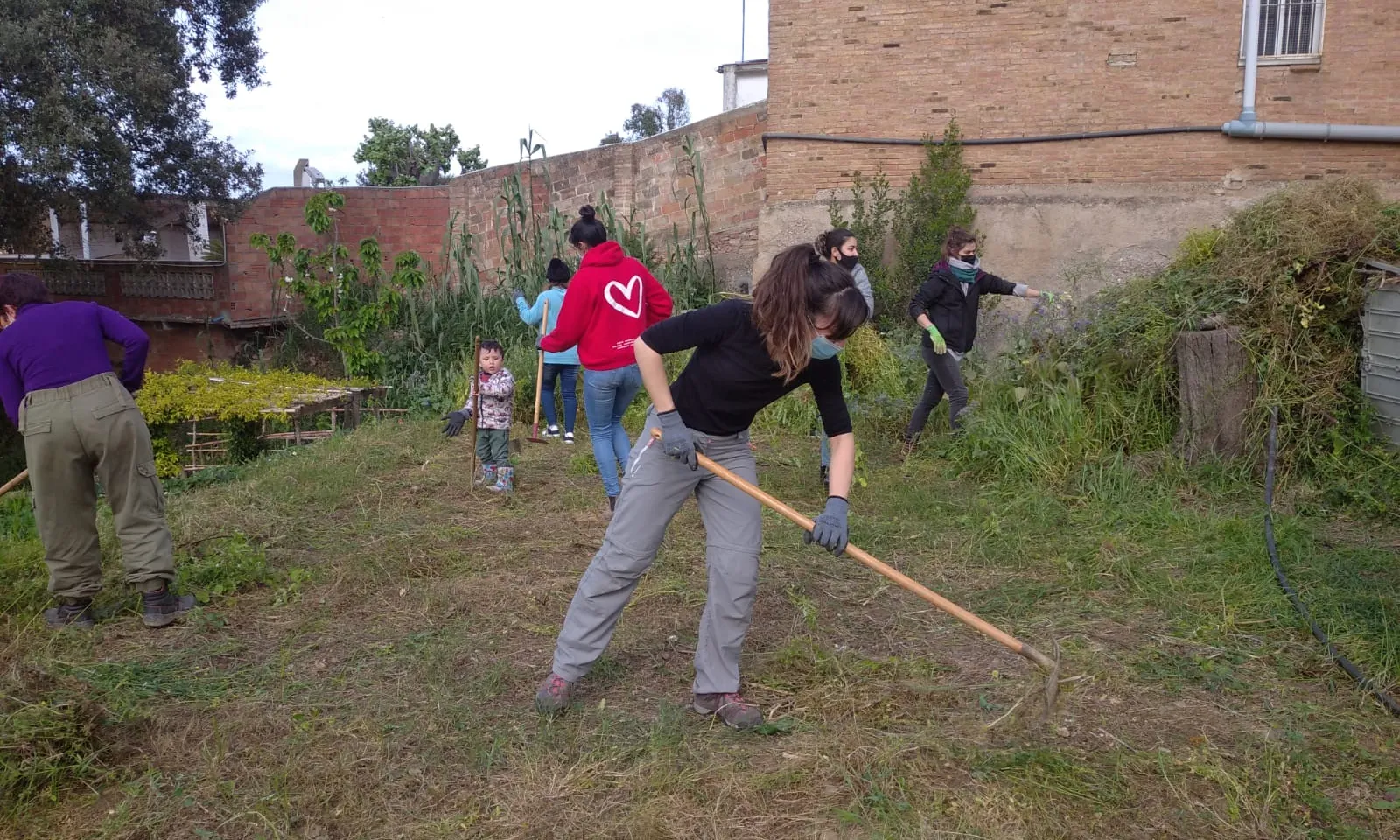El grup agroecològic de dones de la Fundació Desos als horts de Can Pinyol