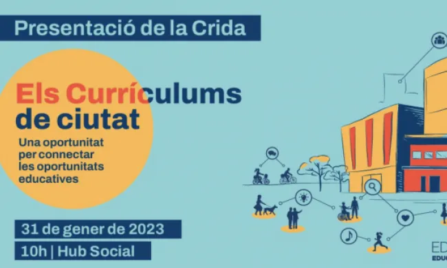 Cartell oficial de la jornada 'Els currículums de ciutat'. Font: Aliança Educació 360