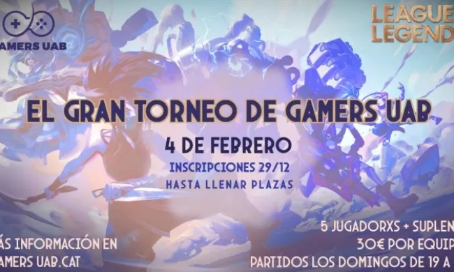 Gamers UAB organitza un gran torneig de 'League of legends'. Font: Gamers UAB