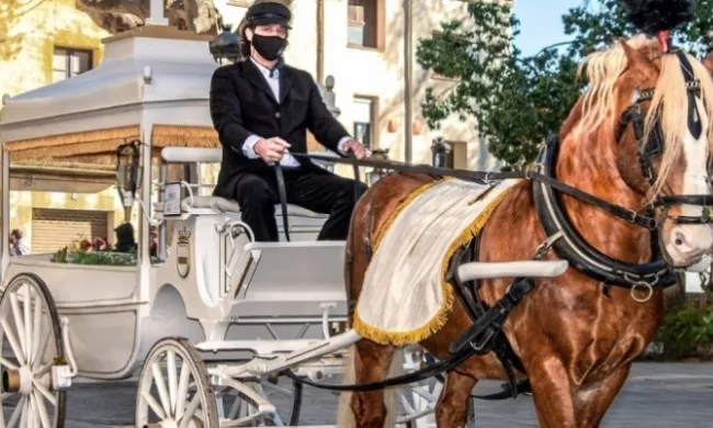 Imatge d'un dels carruatges de la cavalcada dels Tres Tombs de Valls. Font: Ramon Torras