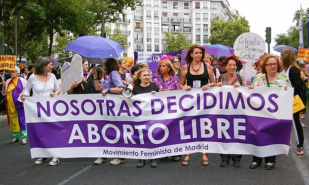 Manifestació a Madrid per l'avortament lliure el 2013.