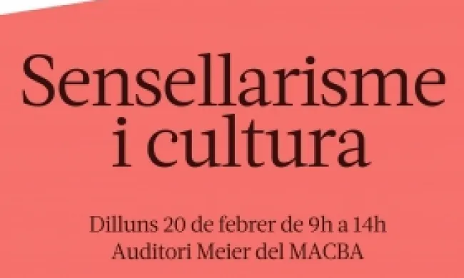 Cartell Jornada 'Sensellarisme i cultura'. Font: Apropa Cultura