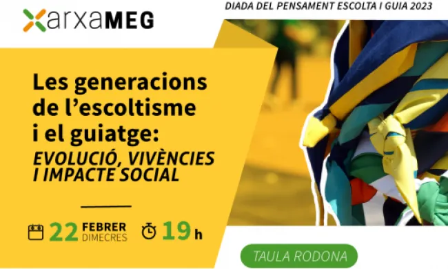 Taula rodona: 'Les generacions de l’escoltisme i el guiatge: evolució, vivències i impacte social’. Font: Minyons Escoltes i Guies de Catalunya