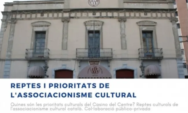 Fragment del cartell oficial de l'acte 'Reptes i prioritats de l'associacionisme cultural'. Font: Cercle de Cultura