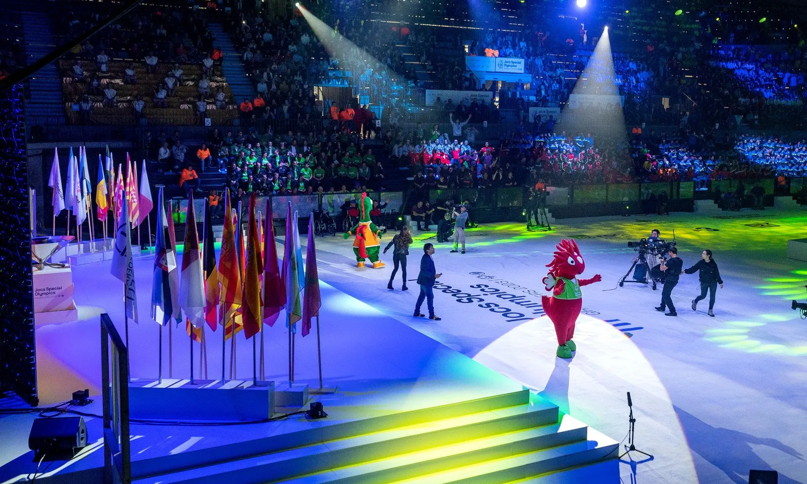 Un moment de la cerimònia inaugural dels Jocs Special Olympics al Palau d'Esports de Granollers.