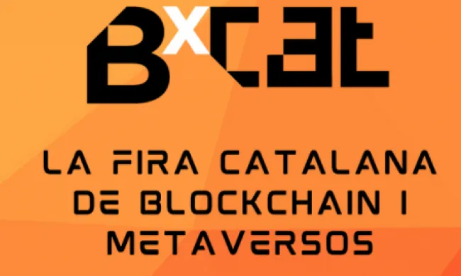 Cartell anunciant la Fira catalana de blockchain. Font: BxCat