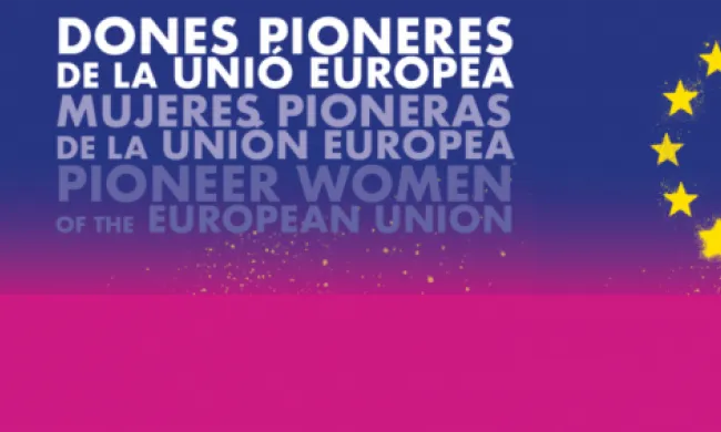 Exposició 'Dones pioneres de la Unió Europea'. Font: Fundació Solidaritat UB