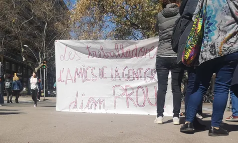 Aturada de la plantilla d'Amics de la Gent Gran a Barcelona.