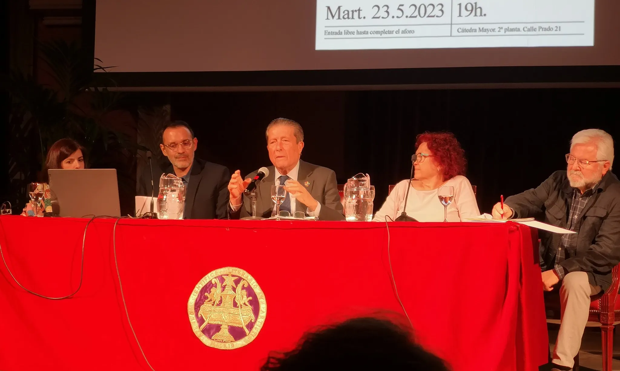 Federico Mayor Zaragoza ha estat un dels ponents de l'acte de presentació de la coalició.
