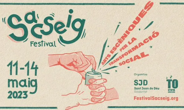 Cartell del nou Festival Sacseig que protagonitzen les persones que acompanya l'Obra Social Sant Joan de Déu.
