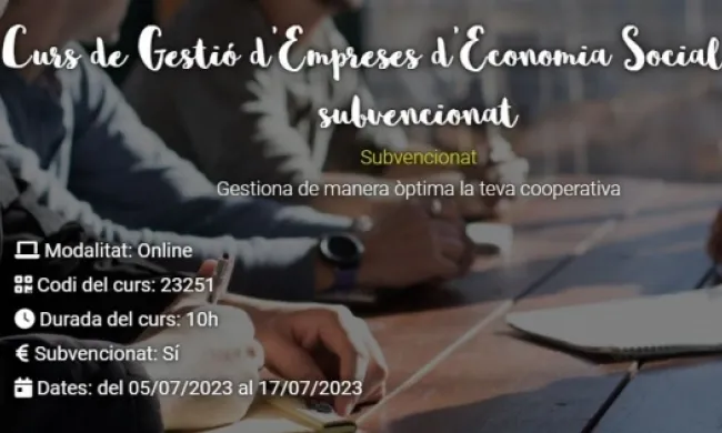 Aquesta formació serveix per apropar-se a l'àmbit de l'economia social. Font: Fundesplai.