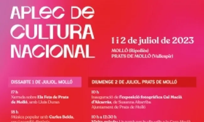 Fragment del cartell oficial de l'Aplec de Cultura Nacional 2023. Font: Associació d’Amics de la Casa Macià