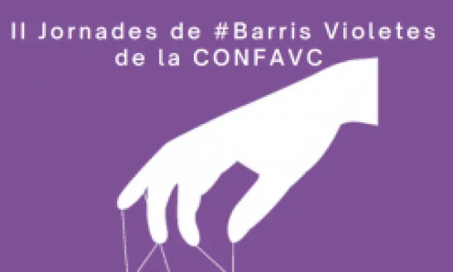 Fragment del cartell de la II Jornada de Barris Violetes. Font: CONFAVC