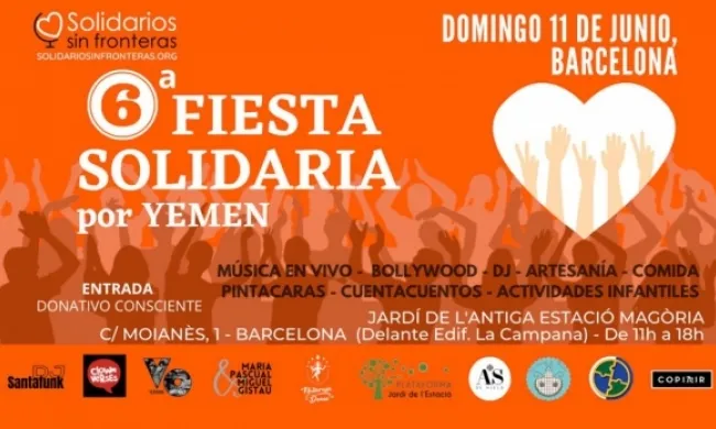 Cartell oficial de la 6a Festa Solidària pel Iemen. Font: Solidarios Sin Fronteras