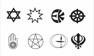 Símbols de diferents religions. Font: Wikipèdia