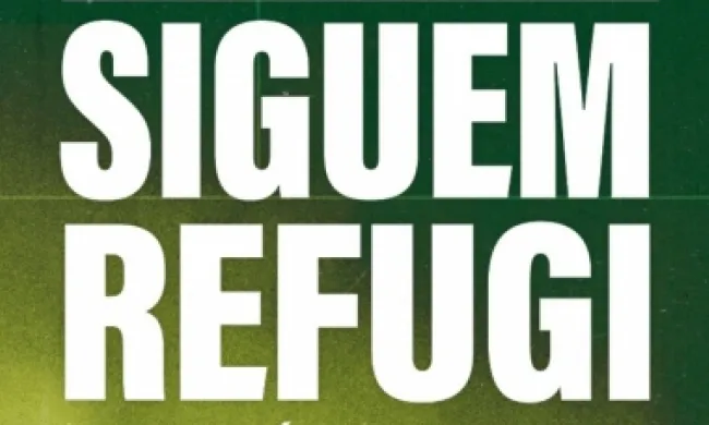 Fragment del cartell oficial de l'exposició 'Siguem refugi'. Font: Fons Català de Cooperació al Desenvolupament