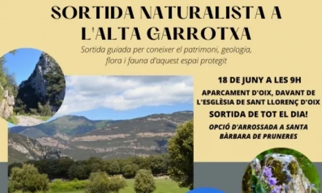 Fragment del cartell oficial de la sortida naturalista a l'Alta Garrotxa. Font: Associació Naturalistes de Girona