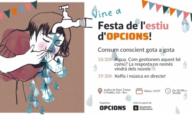 Cartell oficial de la Festa d'Estiu d'Opcions. Font: Opcions