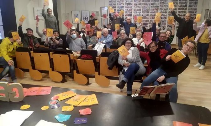 Un moment de celebració dels cinquanta anys de Ger, entitat col·laboradora de Xarxanet.
