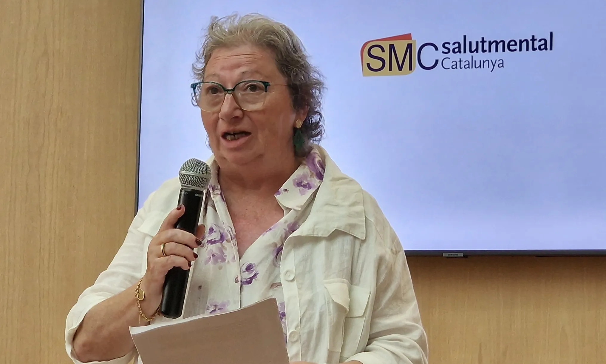 La nova presidenta de la Federació Salut Mental Catalunya, Mercè Torrentallé. Font: Salut Mental Catalunya.
