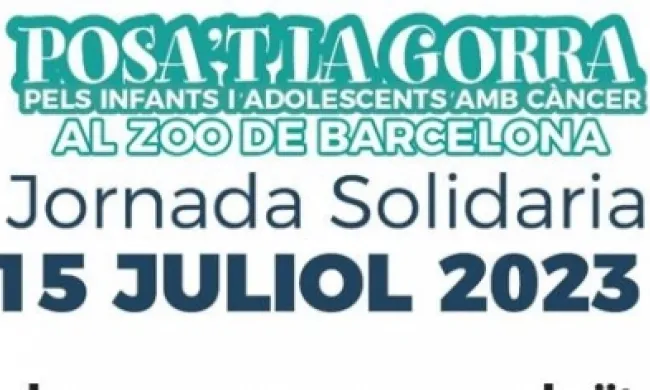 'Posa't la Gorra!' és una campanya de sensibilització per donar a conèixer el càncer infantil i el 15 de juliol es fa una jornada solidària al Zoo de Barcelona. Font: AFANOC