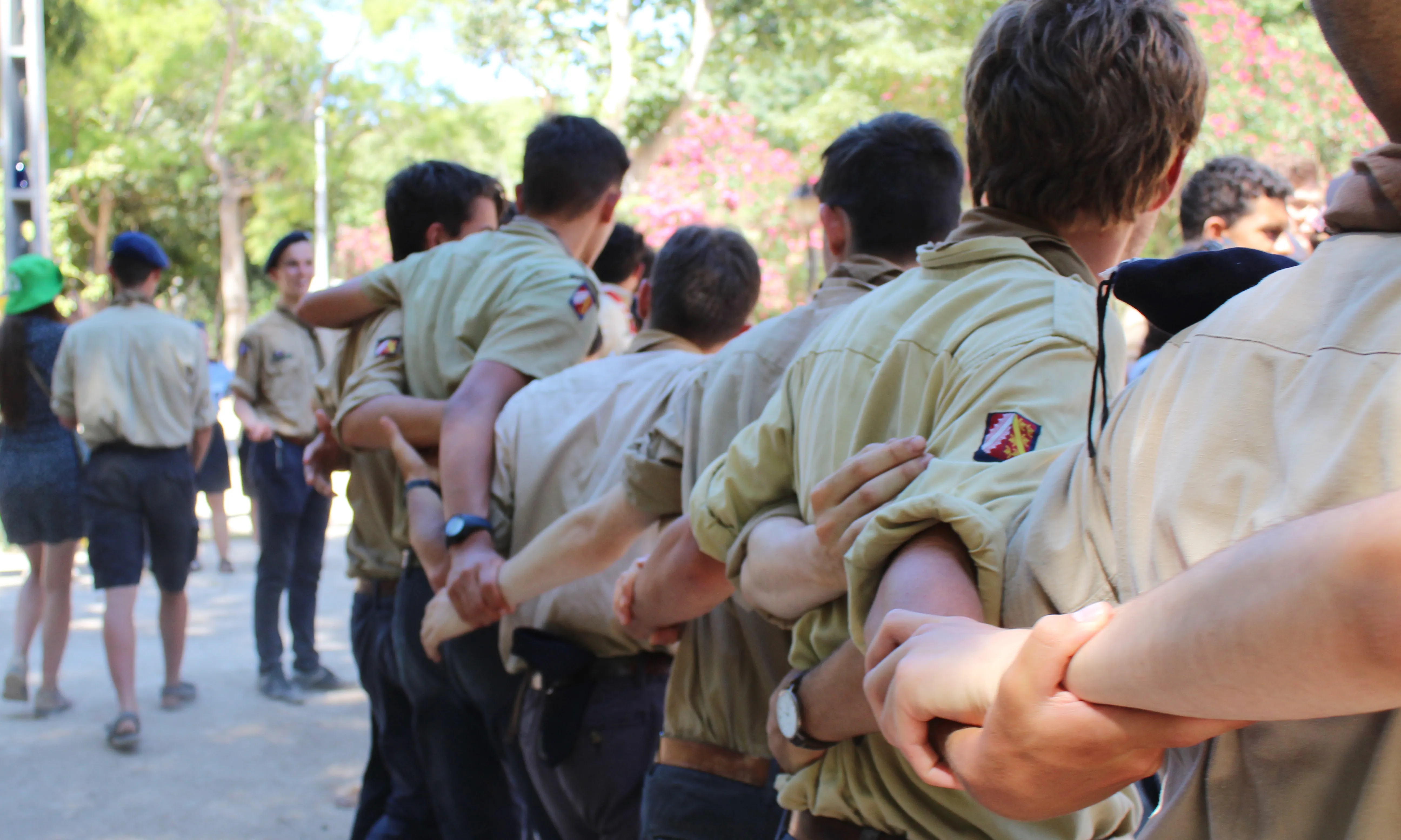 Els voluntaris van poder conèixer i fer germanor amb scouts i guies de tota Europa
